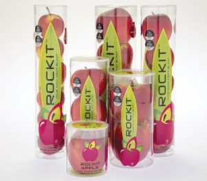 A tube of Rockit Apples